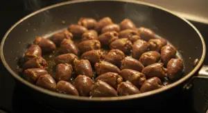 Coração de Frango na frigideira