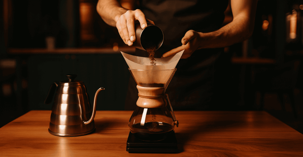 Como fazer café no coador chemex
