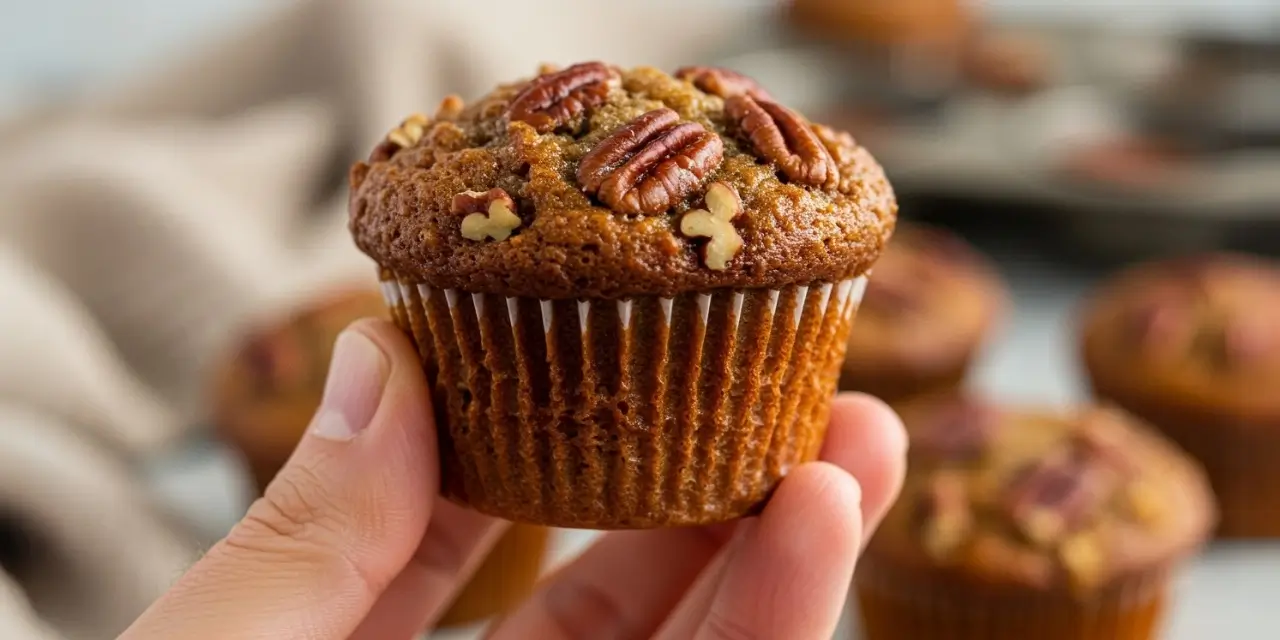 Muffins de Torta de Noz-Pecã: Crocantes por Fora, Cremosos por Dentro