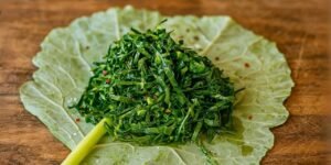 Couve apimentada para acompanhamento do churrasco