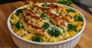 Frango com Brócolis ao Molho Alfredo