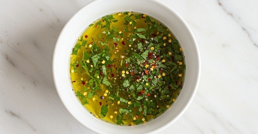 Salada de Abobrinha com Milho e Amêndoas - Molho