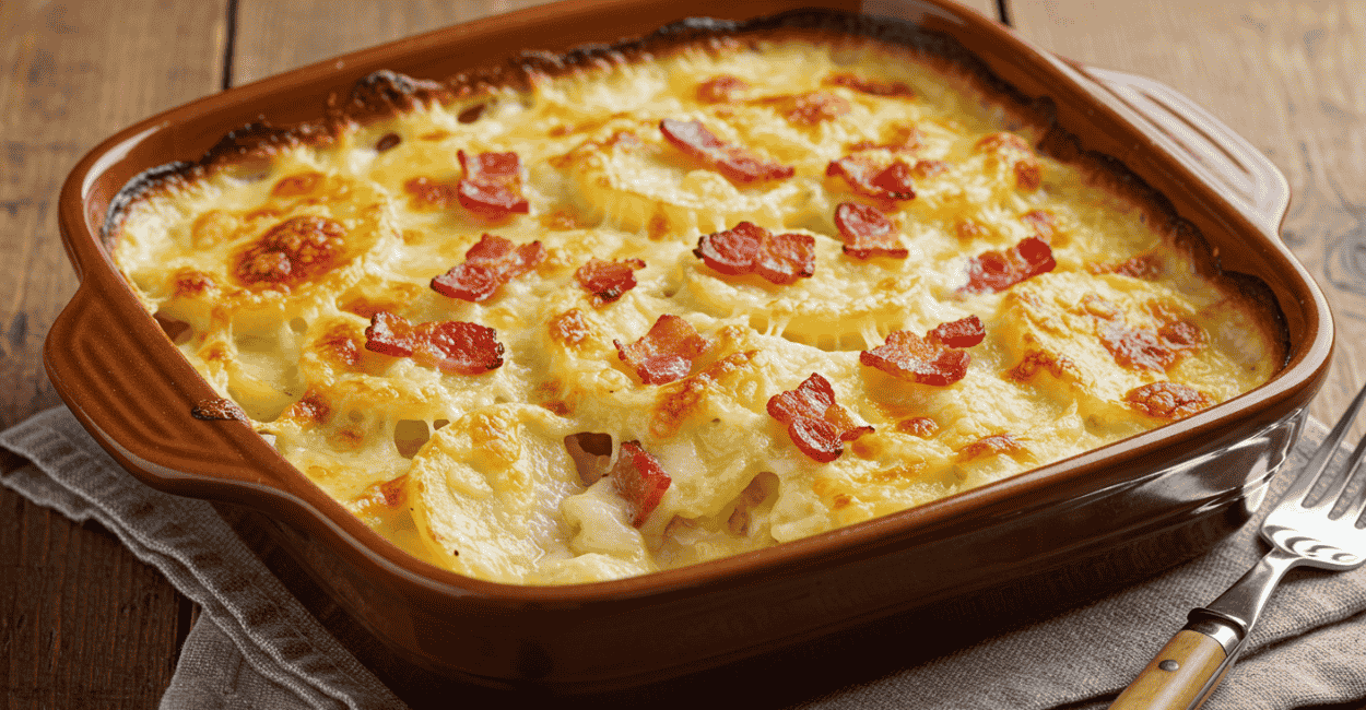 Receita de batata gratinada com bacon viraliza e entra para a lista das mais pedidas