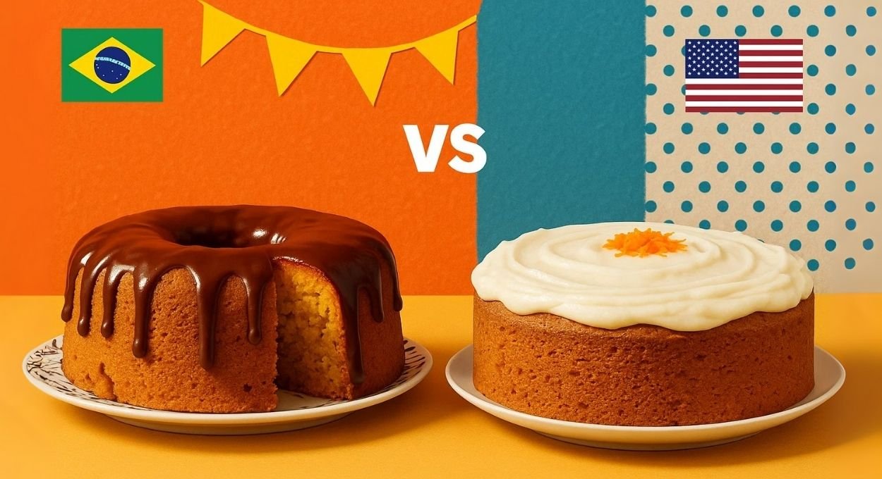 O bolo de cenoura brasileiro que não tem nada a ver com o americano