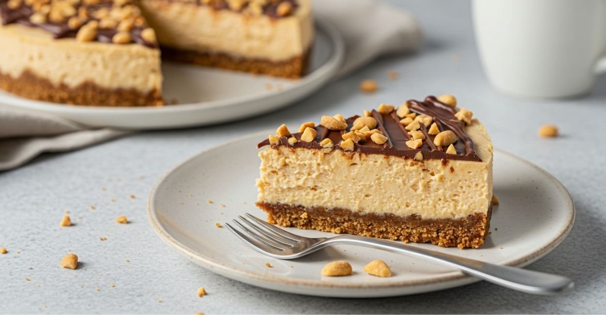 Cheesecake de Pasta de Amendoim Sem Forno