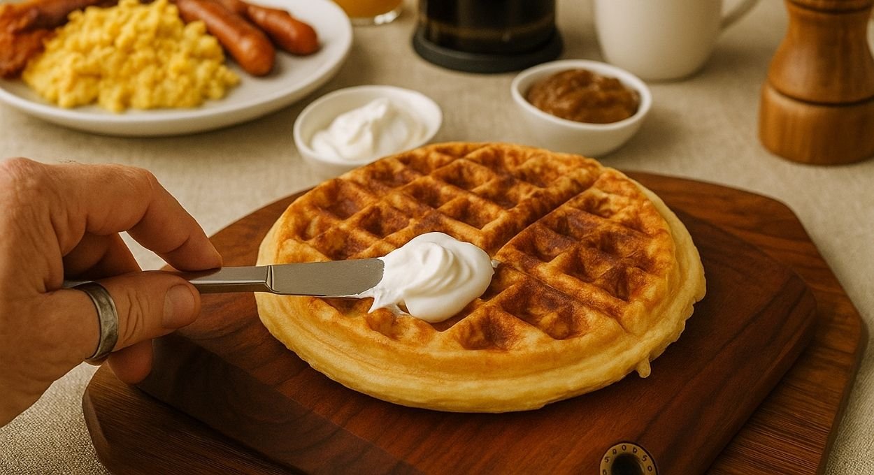 Chef mostra como preparar o waffle de pão de queijo rápido e fácil