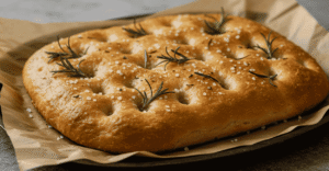 Focaccia de Fermentação Natural com Alecrim