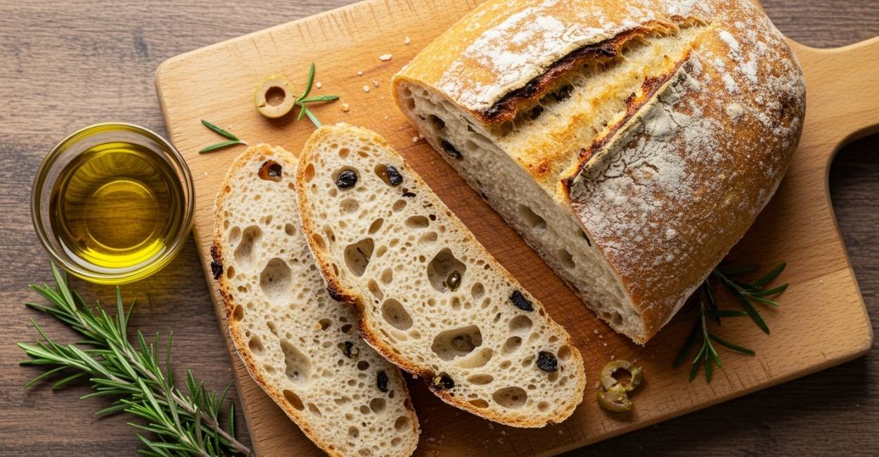 Pão sourdough com alecrim e azeitonas: aprenda o detalhe que faz toda a diferença
