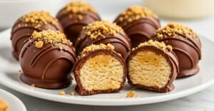 Trufas de Cheesecake com Pasta de Amendoim