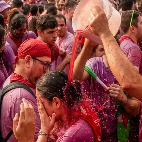 A Cidade Espanhola Onde Moradores Se Molham com Vinho