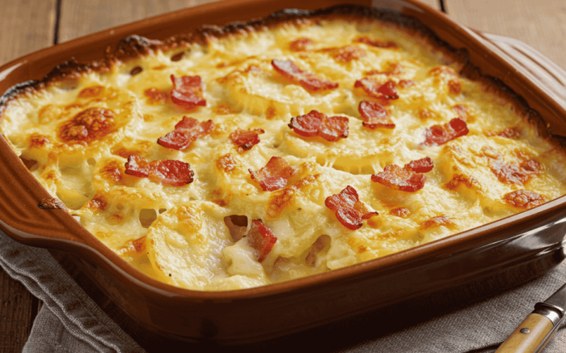 Receita de batata gratinada com bacon viraliza e entra para a lista das mais pedidas