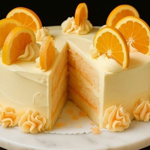Sobremesa dos Sonhos: Bolo Sorvete de Laranja com Creme Super Cremoso