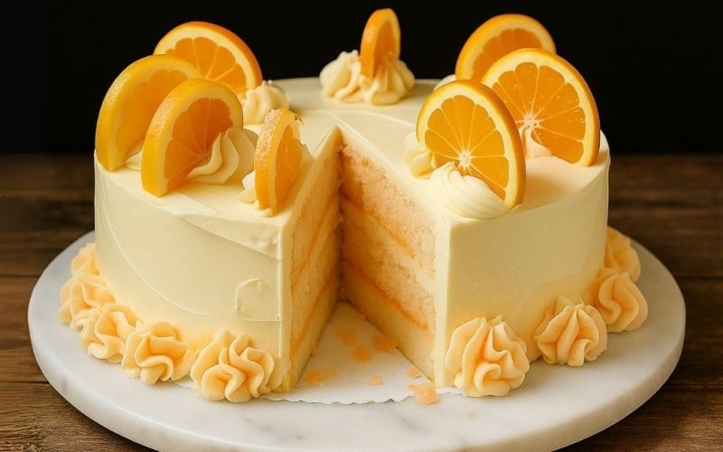 Sobremesa dos Sonhos: Bolo Sorvete de Laranja com Creme Super Cremoso