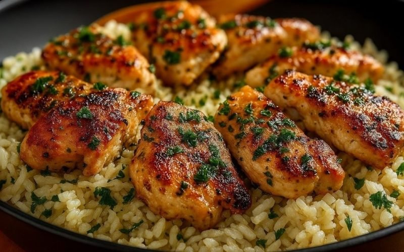 Frango com Arroz ao Alho e Parmesão: Fácil, Suculento e Irresistível
