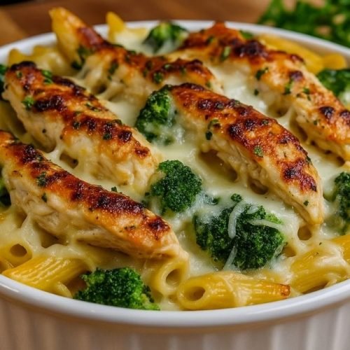 Esse Frango com Brócolis ao Molho Alfredo Vai Fazer Você Raspar a Travessa