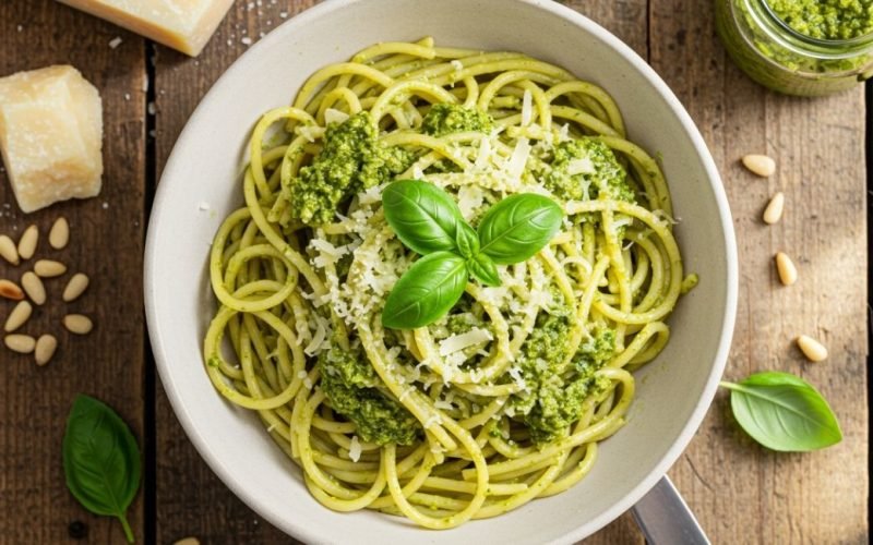 Macarrão ao Pesto Super Fácil e Irresistível