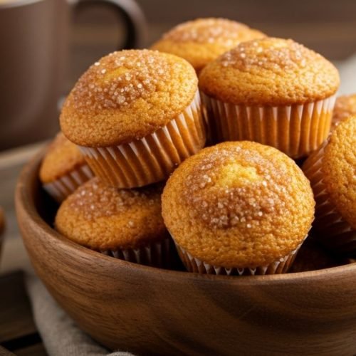 Mini muffins de canela fofinhos e perfumados que derretem na boca
