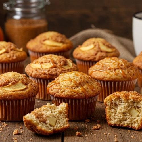 Estes muffins de maçã com streusel e fermentação natural são maravilhosos