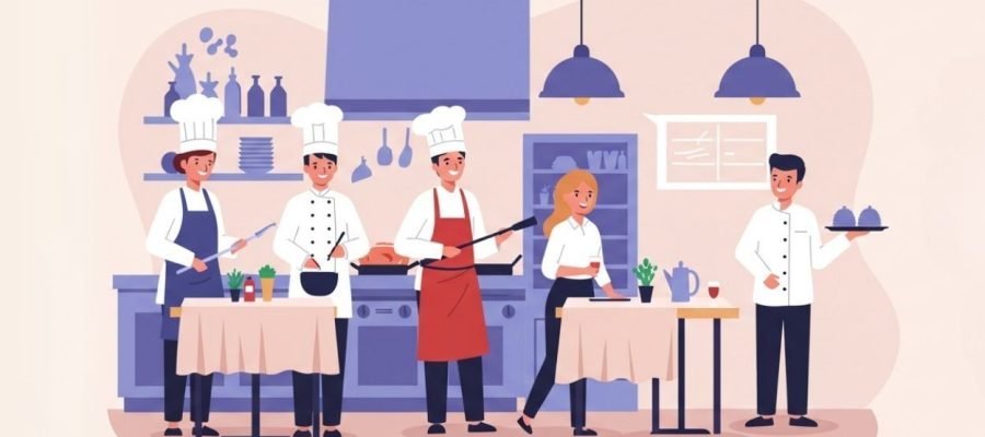 Como fazer organização de equipe de restaurante