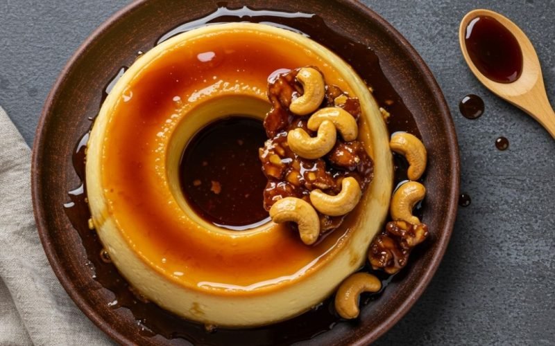 Pudim Cremoso com Calda de Castanha: Uma Explosão de Sabor e Textura