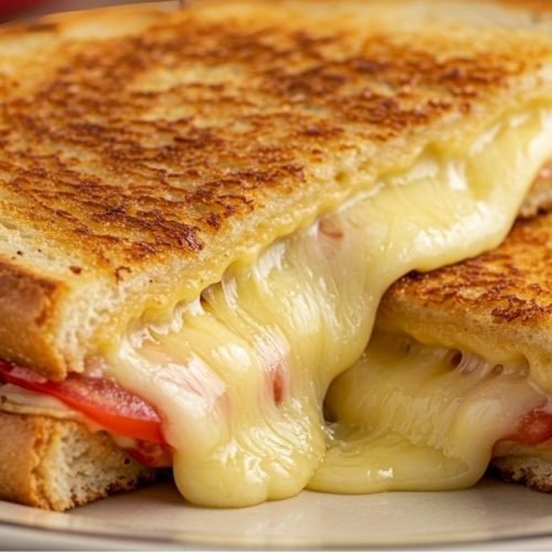Esse Sanduíche de Queijo Quente com Tomate Faz Todo Mundo Salivar