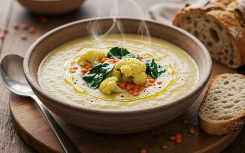 Por que chefs de bistrô apostam na sopa de couve-flor e lentilha em dias frios