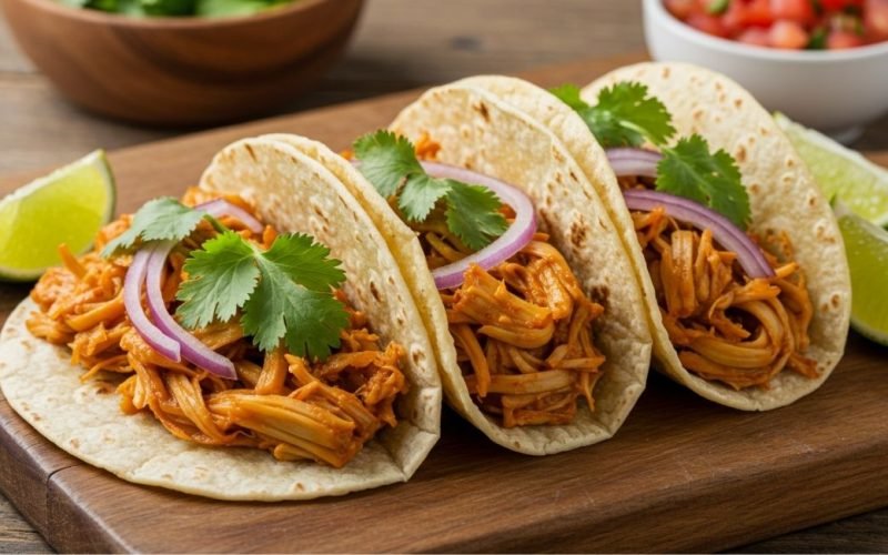 Tacos de Jaca Desfiada ao Estilo “Carnitas”: sabor, textura e surpresa na mesa