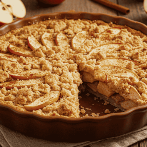 Torta de Maçã com Canela e Crosta Crocante: o doce que abraça